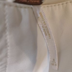 Free people white faux leather skirt